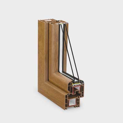 PVC imitation wood window