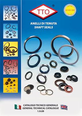 Cover of the new catalogue of technical boards for sealing 'tto'