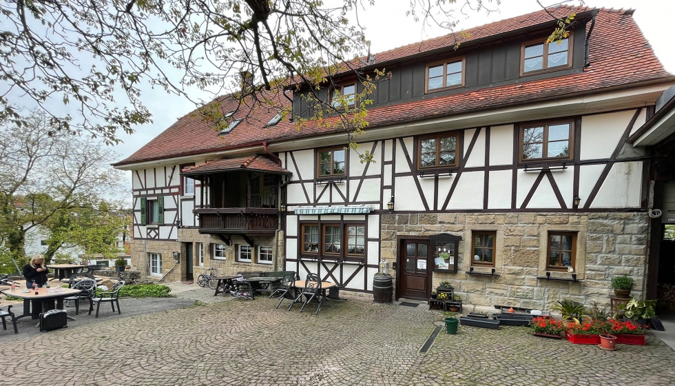 La zona exterior del restaurante de la Bodega Kern, en Oberderdingen, ser la protagonista del segundo 'R+T Project'...