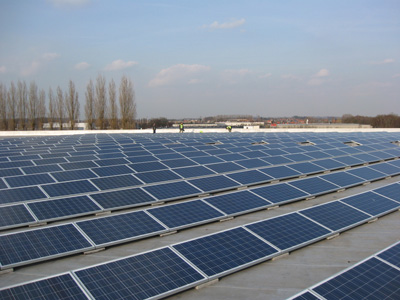 Instalacin de Martifer Solar en Samsonite Europa, en Oudeenarde, de 420 kWp