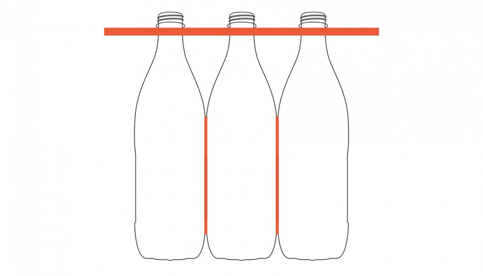 Figura 3: Botellas pegadas entre s
