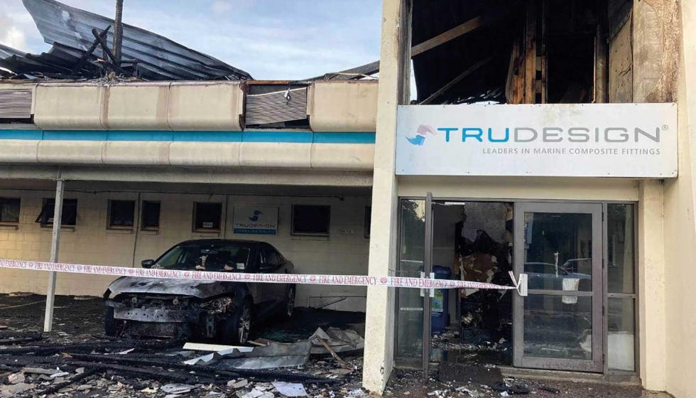 La segunda planta del edificio de oficinas de TruDesign se derrumb por el incendio el pasado mes de julio