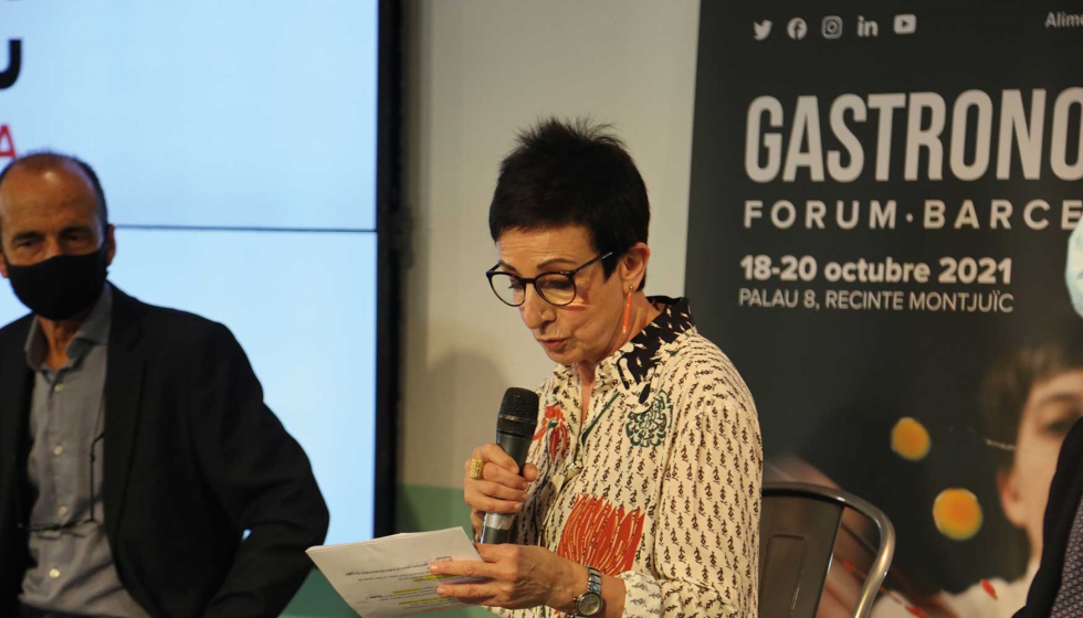 Carme Ruscalleda (Sant Pau T�quio*** � Moments **) durante su intervenci�n