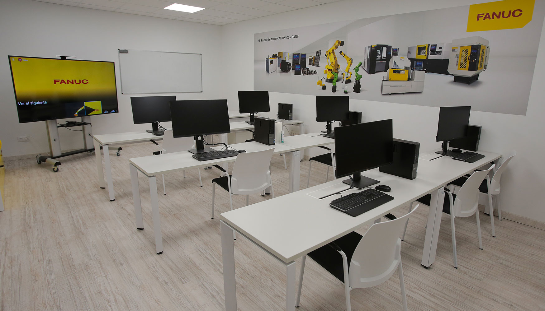 Las nuevas instalaciones de Fanuc en Madrid cuentan con varias salas para su servicio de Formacin 'Fanuc Academy'...