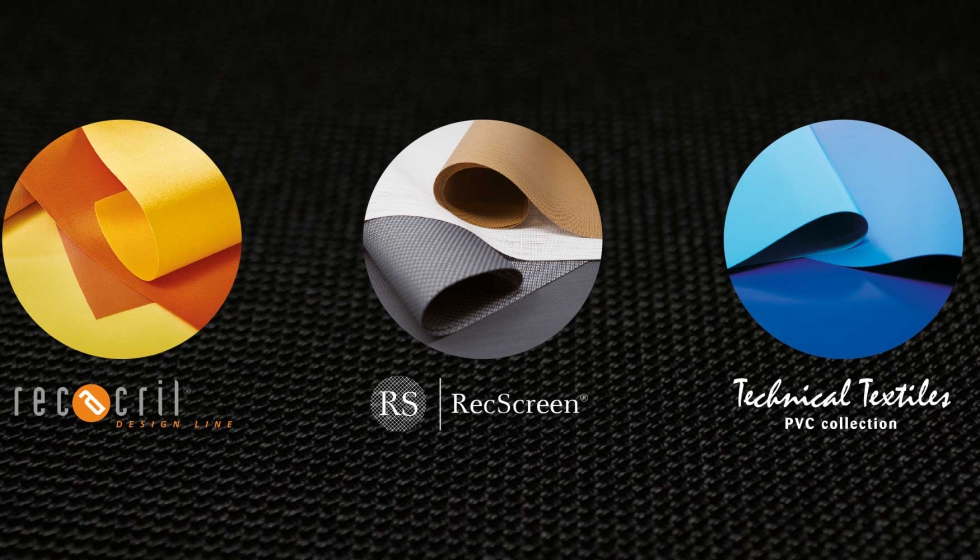 La gama de tejidos de Recasens se estructura en tres lneas de producto: Recacril, RecScreen y Tejidos Tcnicos