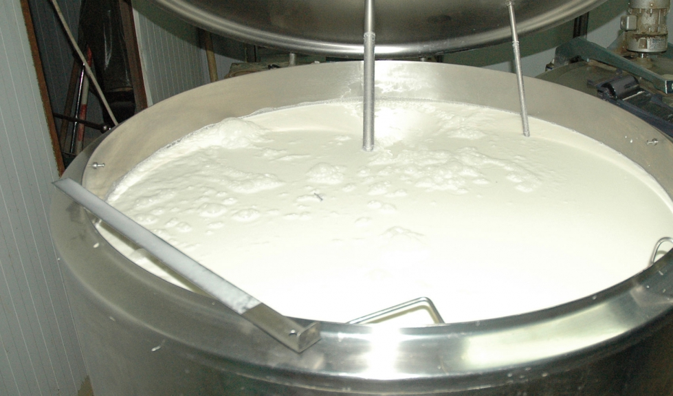 Tanque de leche en una explotacin ovina