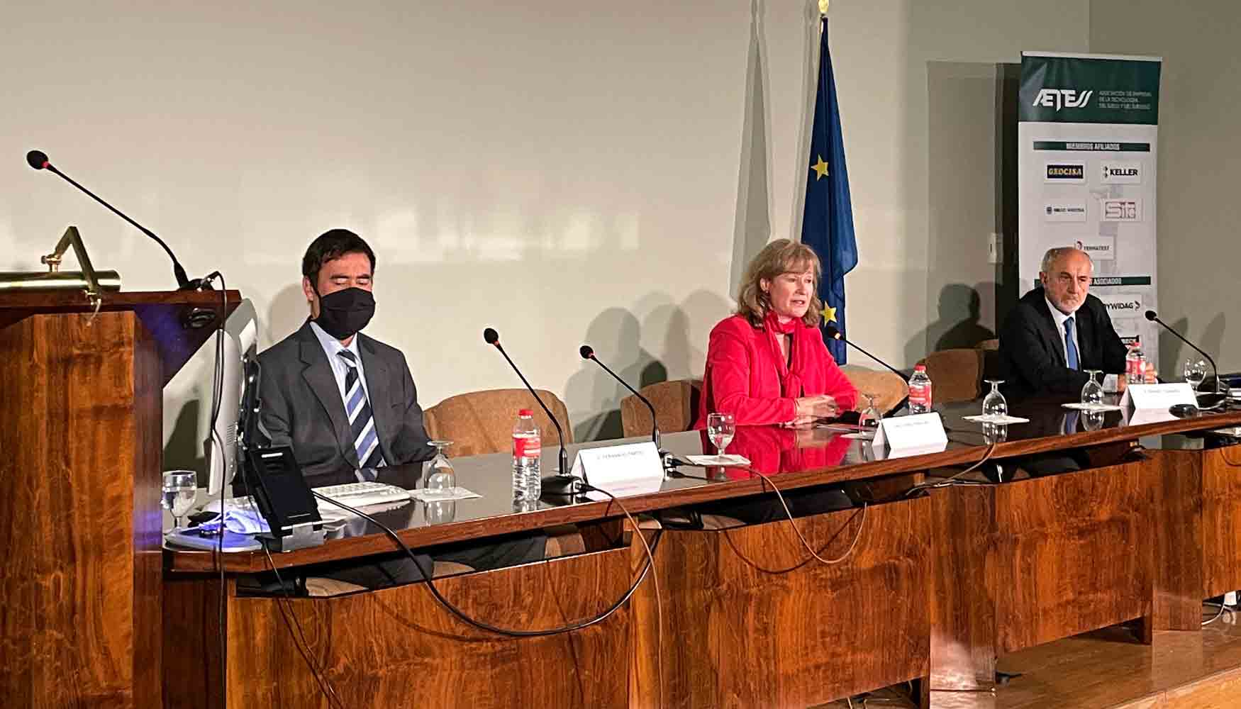 urea Perucho, directora del Cedex, durante la clausura de la jornada