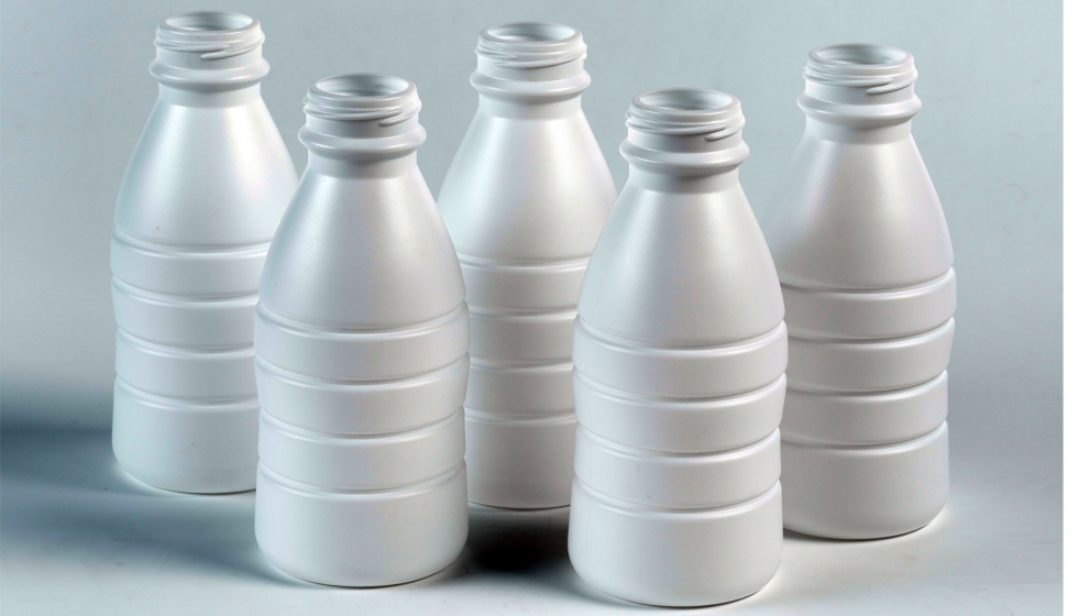 Botellas de leche de HDPE