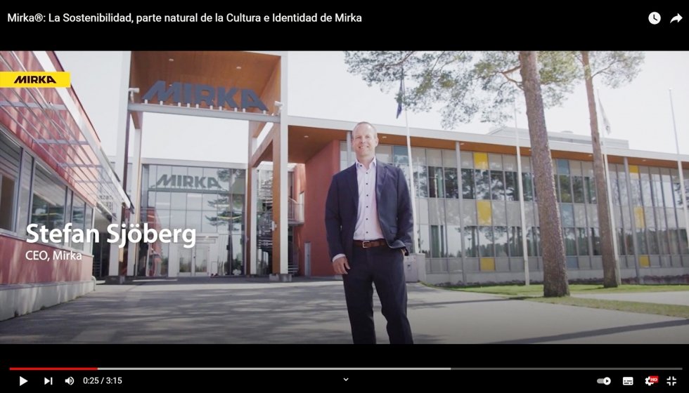 Stefan Sjberg, presidente de Mirka, explica la poltica de sostenibilidad de la empresa en este vdeo