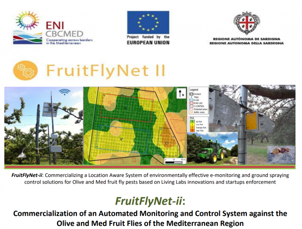 Portada de la web del proyecto FruitFlyNet-ii para luchar contra la mosca del olivo