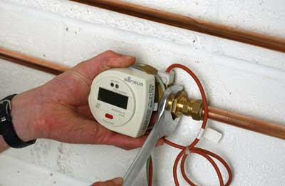 Installation of the heat meter Pollu, of Sensus