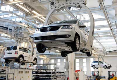 Interior de la fbrica de Volkswagen en Wolfsburg