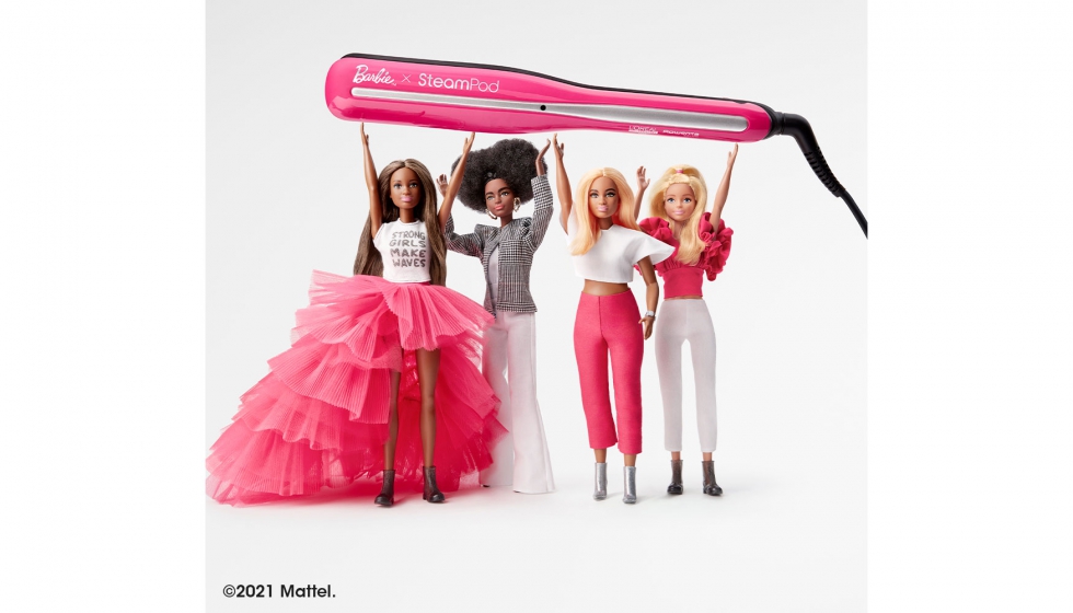La edicin limitada de Steampod luce el rosa caracterstico de Barbie