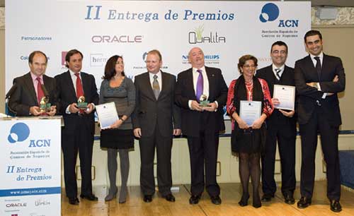 Imagen de los galardonados en los II Premios ACN 2009