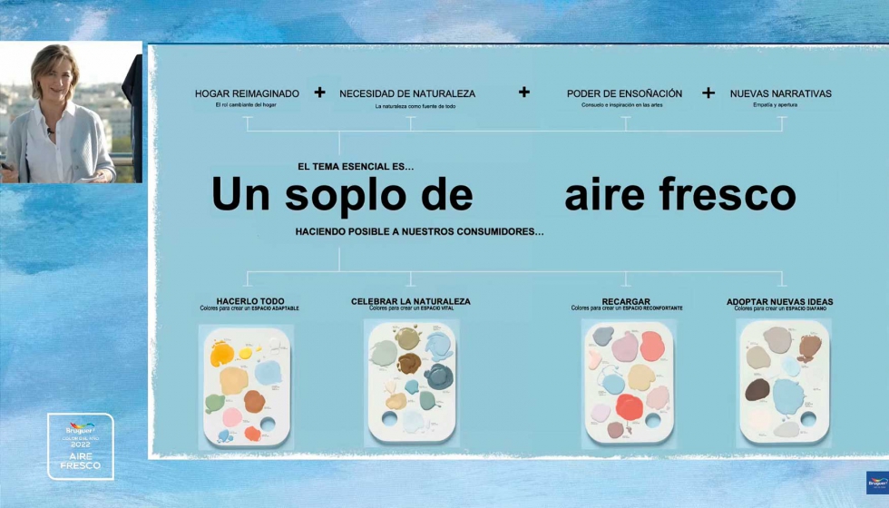 Heleen Van Gent present las 4 paletas que complementan el color Aire Fresco
