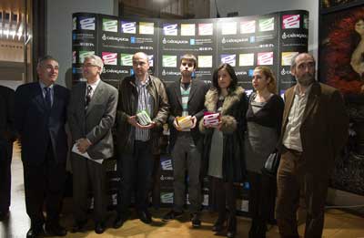 Foto de familia de los premiados en compaa de Jos Manuel Garca Iglesias, Ricardo Capilla y Jacobo Bermejo