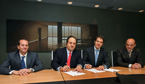 Firma del acuerdo entre Bilbao Exhibition Centre y Ecoembes
