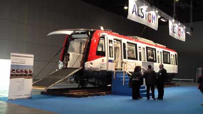 The line 9 car exhibited at the fair