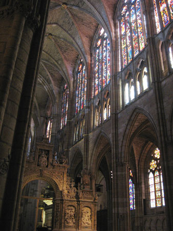 Interior de la Catedral de Len, una de las ms bellas de Espaa