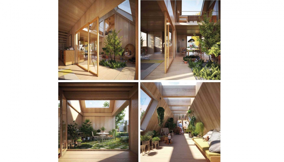 El prototipo 'Living Places', con la participacin de Velux, demuestra las ventajas de un tejado inclinado, tanto interna como externamente...