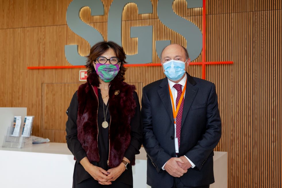 Maria do Cu Antunes, ministra da Agricultura, e Joo Marques, Managing Director da SGS Portugal