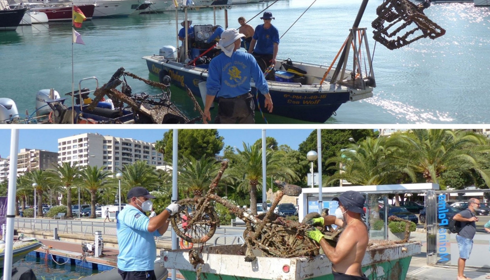 Marina Port de Mallorca y Marina Palma Cuarentena, marinas del grupo IPM e IMG, realizan anualmente limpiezas de las aguas del puerto de Palma...