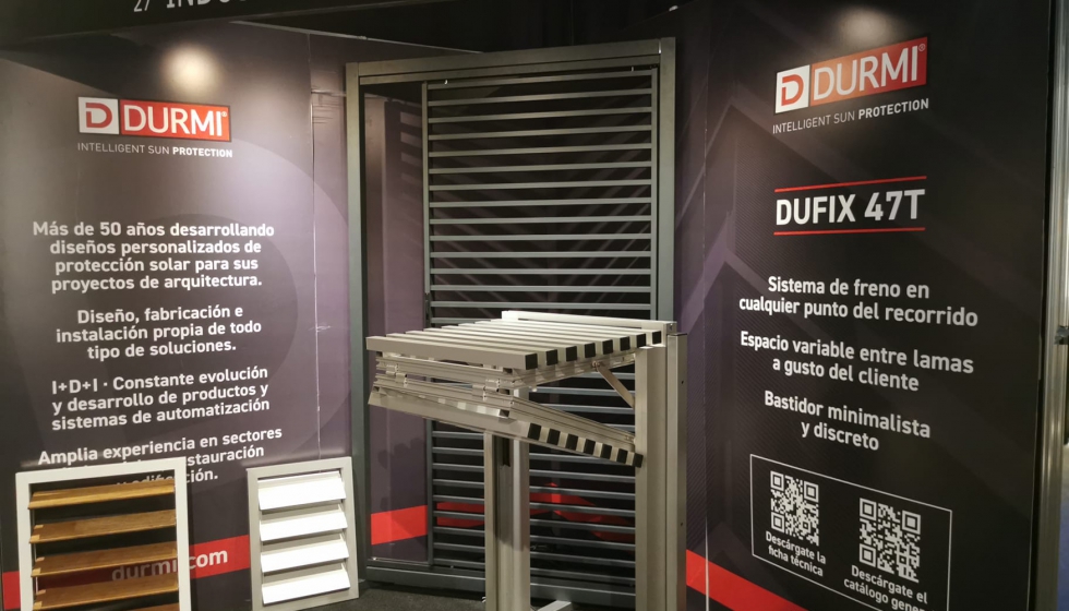 El modelo Dufix 47T de Durmi ofrece un espacio variable entre lamas a gusto del cliente