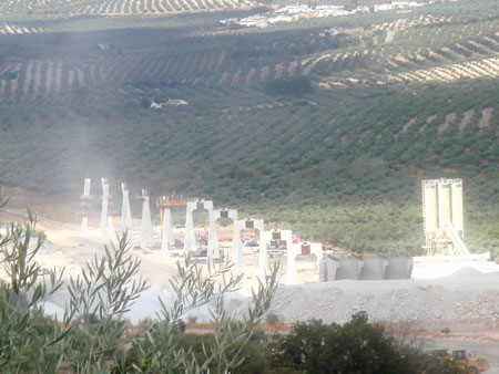 Construccin del Viaducto de Archidona