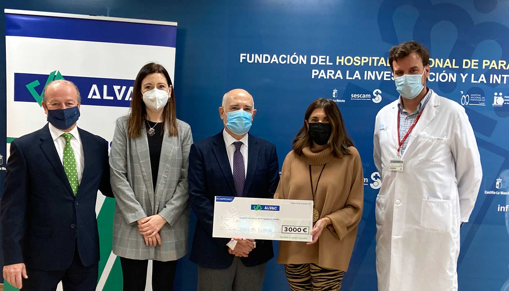 Alvac ha donado los 3.000 euros del galardn al proyecto de investigacin con clulas madre del Hospital Nacional de Parapljicos (HNP)...