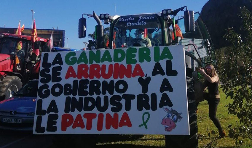 Protestas realizadas en la localidad cntabra de Torrelavega