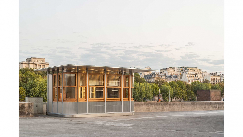 Franklin Azzi Architecture, Kiosque Eiffel, Paris, 2020. Foto: Wearecontent
