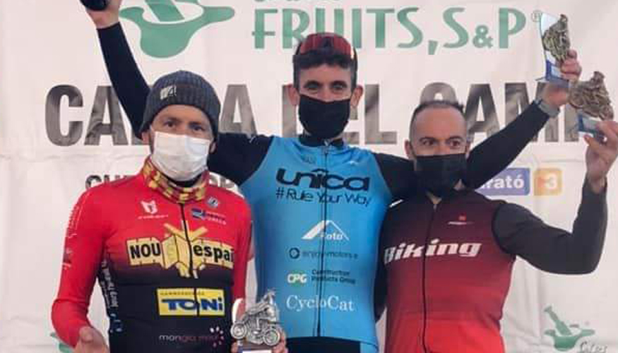 Jordi Prieto, corredor del equipo UNCA, Bikes subi a lo ms alto del podio en la 'Pedalada Solidria per la Marat, Memorial Xavi Tondo'...