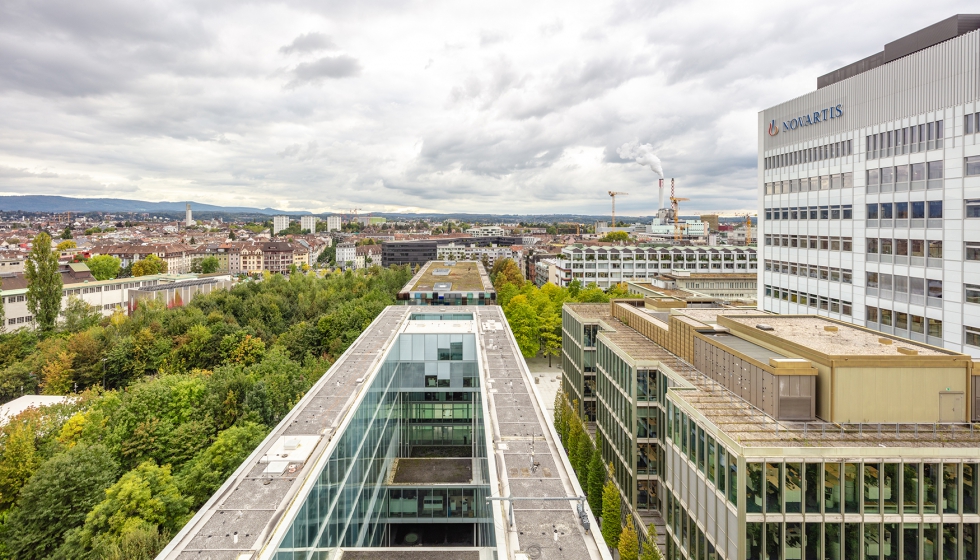 Vista del campus de Novartis, Basilea