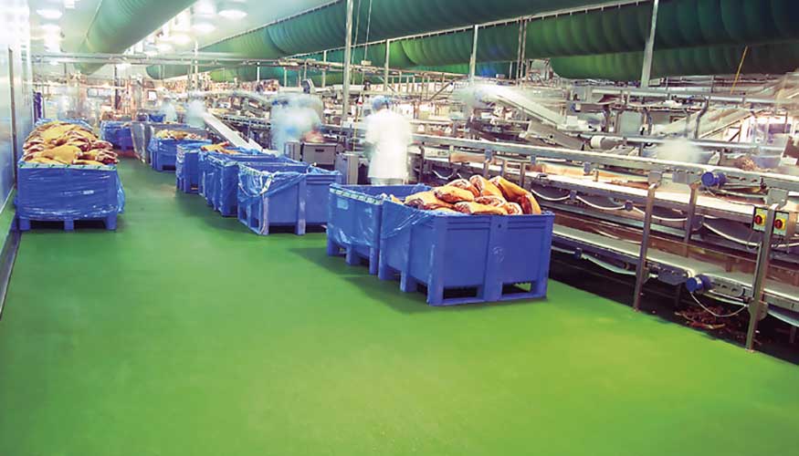 Pavimento Flowcrete na indstria agroalimentar