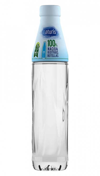 Botella Naturis de Lidl, hecha con plstico 100% reciclado y reciclable