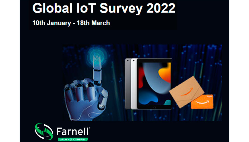 El estudio anual de 2022 sobre IoT de Farnell est abierta a los ingenieros que trabajan en soluciones IoT