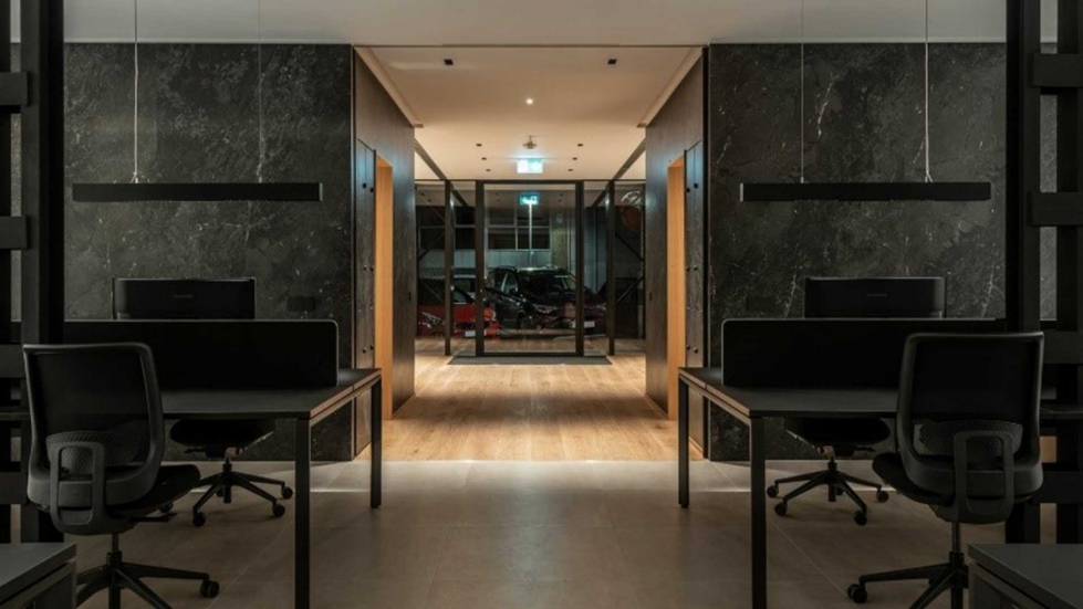 Vista de la calle desde la zona de trabajo