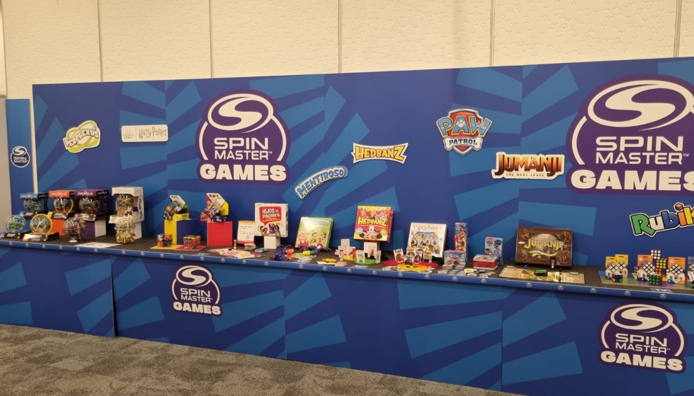 Showroom de productos de Spin Master Games
