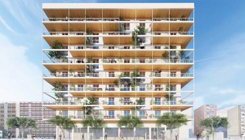 La promocin que Sorigu construir en el barrio de La Verneda en Barcelona, ser el edificio de madera ms alto de Catalunya con 9 plantas...
