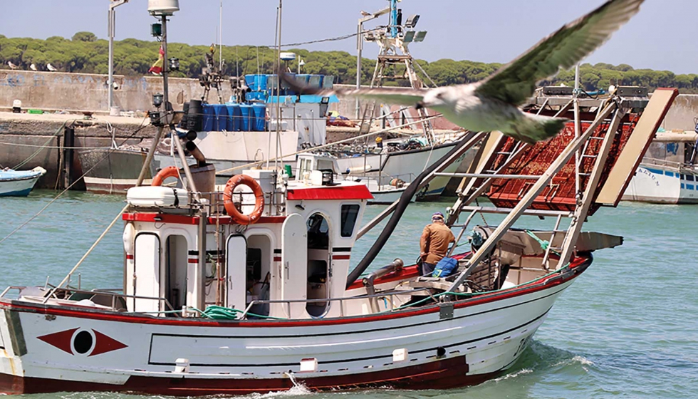 Barcos de pesca en la localidad gaditana de Sanlcar de Barrameda