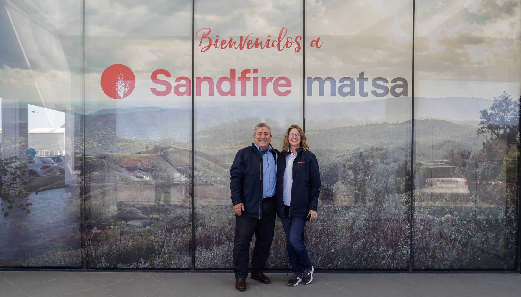 Audra Walsh, directora general de Sandfire MATSA junto a Karl Simich, CEO de Sandfire