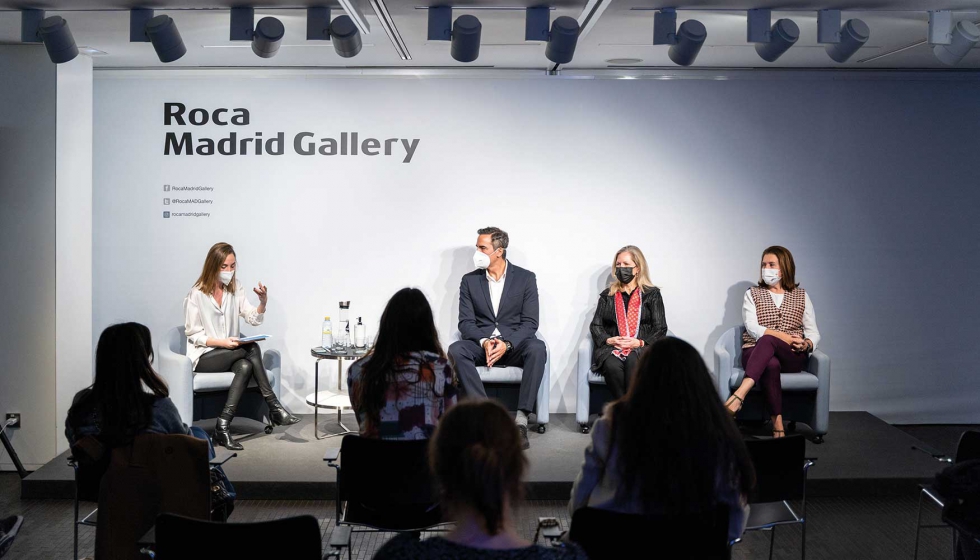 Un momento del debate organizado por Roca Madrid Gallery, para analizar la importancia de la organizacin de eventos en el sector de la arquitectura...