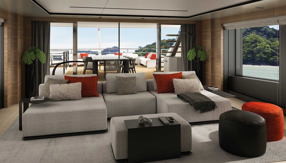 Interior. Sky lounge