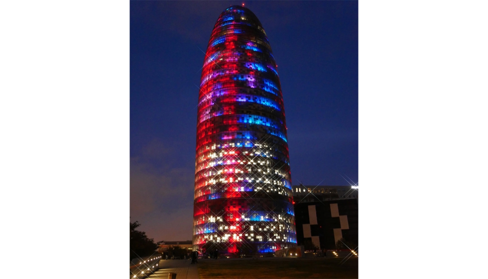 La Torre Agbar fue uno de los escenarios del Llum BCN con la iniciativa de Protopixel...