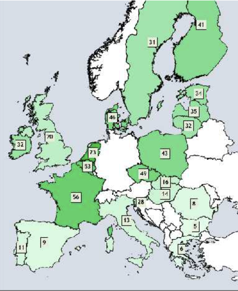 Figura 4. Situacin de la formacin de los agricultores en Europa. Fuente: Parlamento Europeo