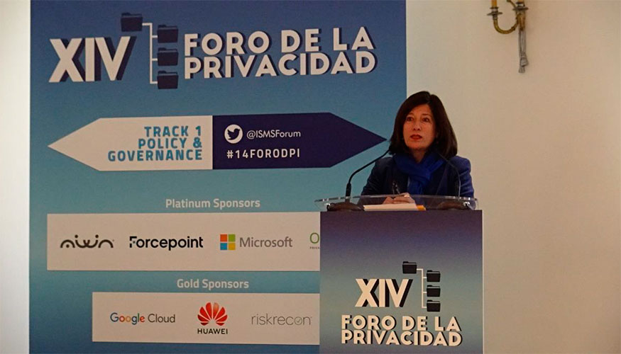 Mar Espaa, durante su ponencia en el XIV Foro de la Privacidad