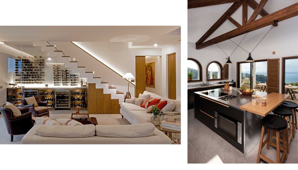 El bao (izquierda) y la cocina (derecha) mantienen un estilo clsico, elegante y, sobre todo, funcional...