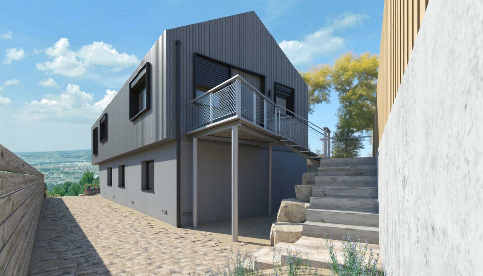 Para alm da habitao, o edifcio ir tambm albergar a sede da House Habitat, uma empresa especializada em construo biopassiva...