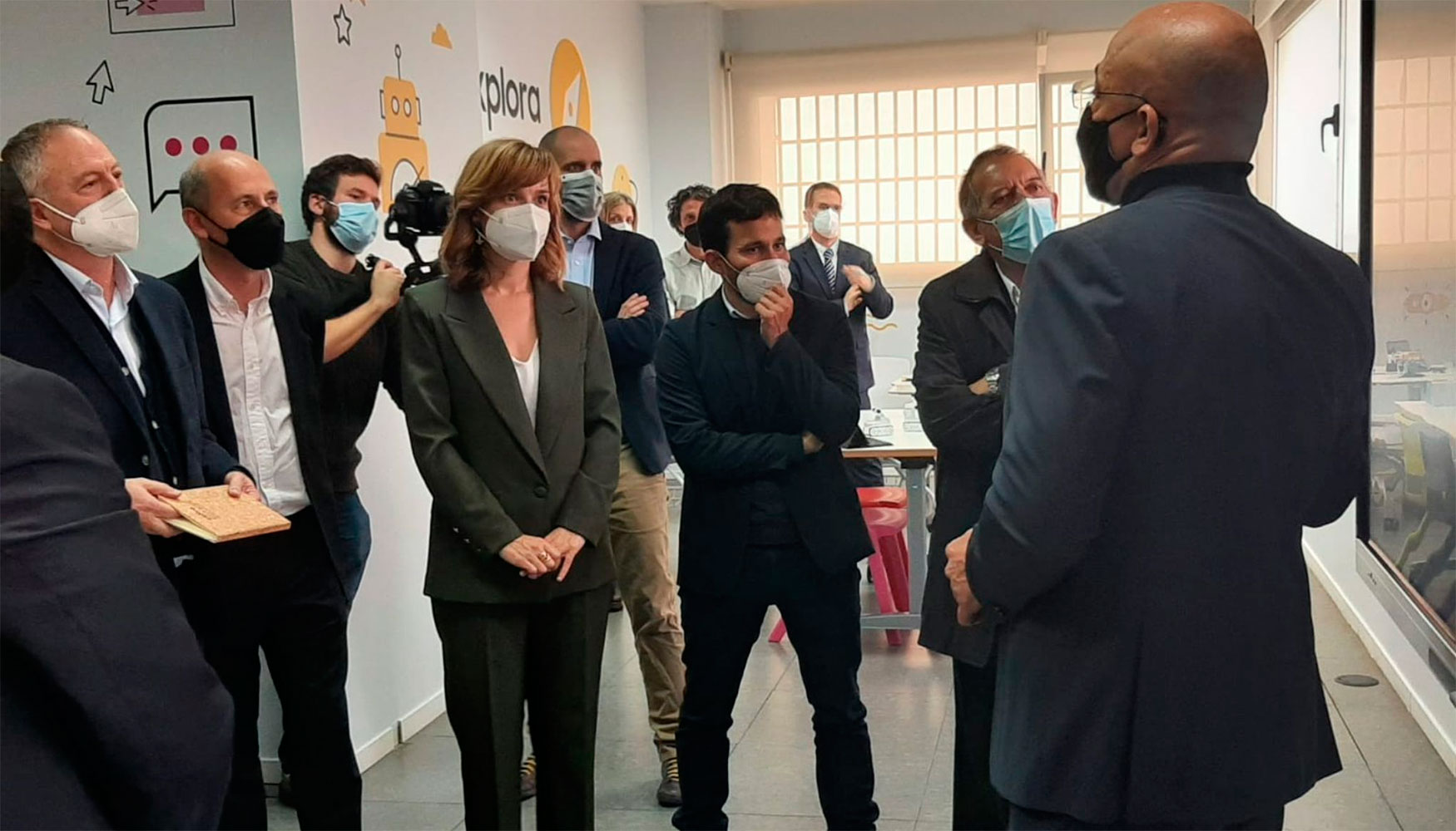 Pilar Alegra en la inauguracin del primer espacio en las comunidades autnomas de la red de Aulas del Futuro para el desarrollo profesional docente...