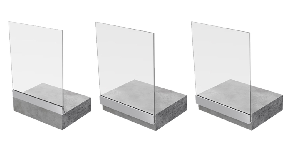 Distintas variantes de instalacin de Glass Rail